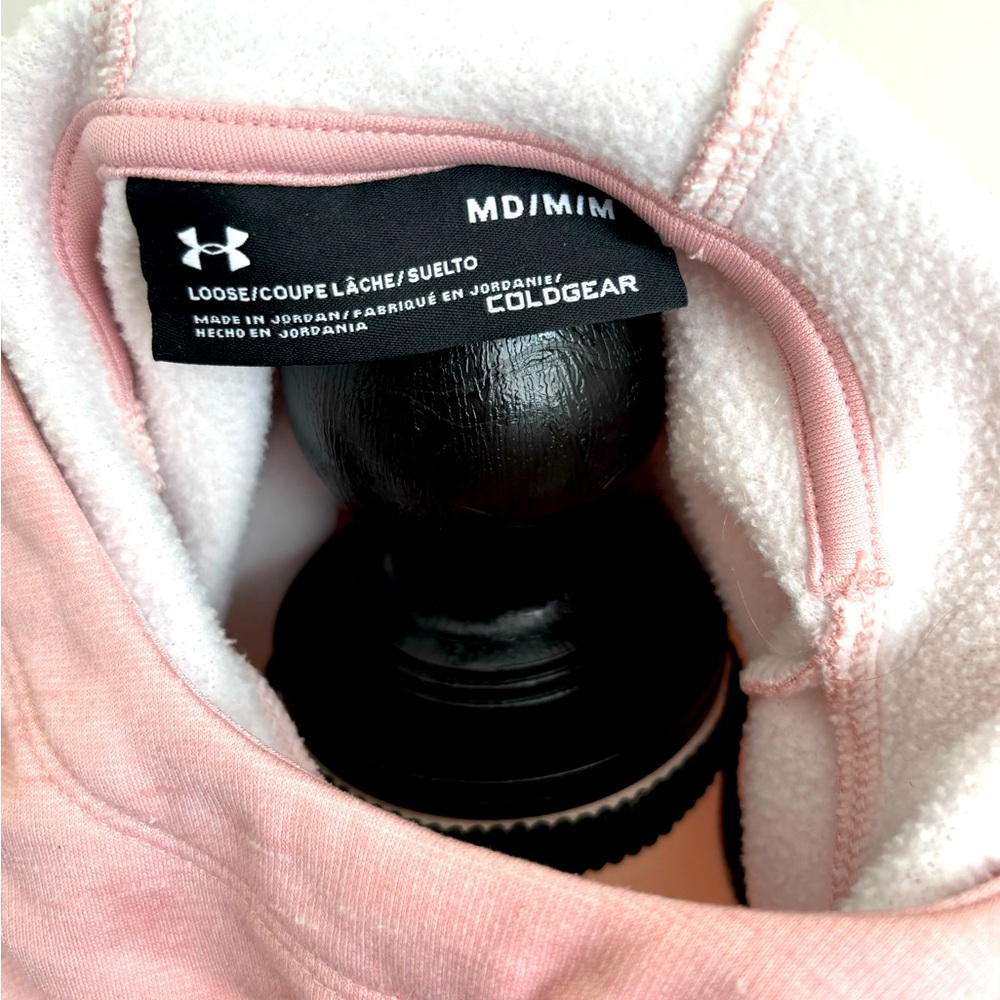 UNDER AMOUR WOMENS PINK LONG SLEEVE PULL ON HOODIE POLYESTER PULL ON. SZ M - Picture 6 of 12